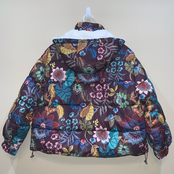 Avec Les Filles Printed Thermal Puff™ Hooded Puffer Jacket-Size M New - Picture 2 of 11